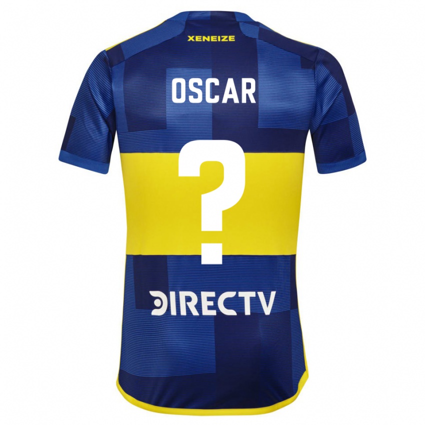 Barn Oscar Romero #0 Mørk Blå Gul Hjemmetrøye Drakt Trøye 2023/24 Skjorter T-Skjorte