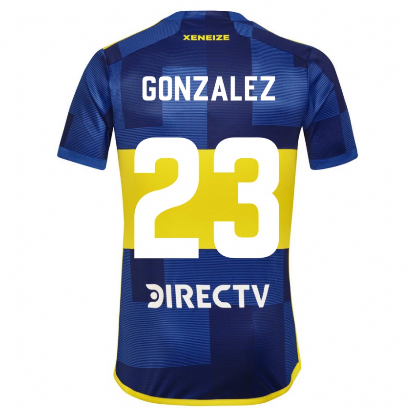 Barn Diego Gonzalez #23 Mørk Blå Gul Hjemmetrøye Drakt Trøye 2023/24 Skjorter T-Skjorte