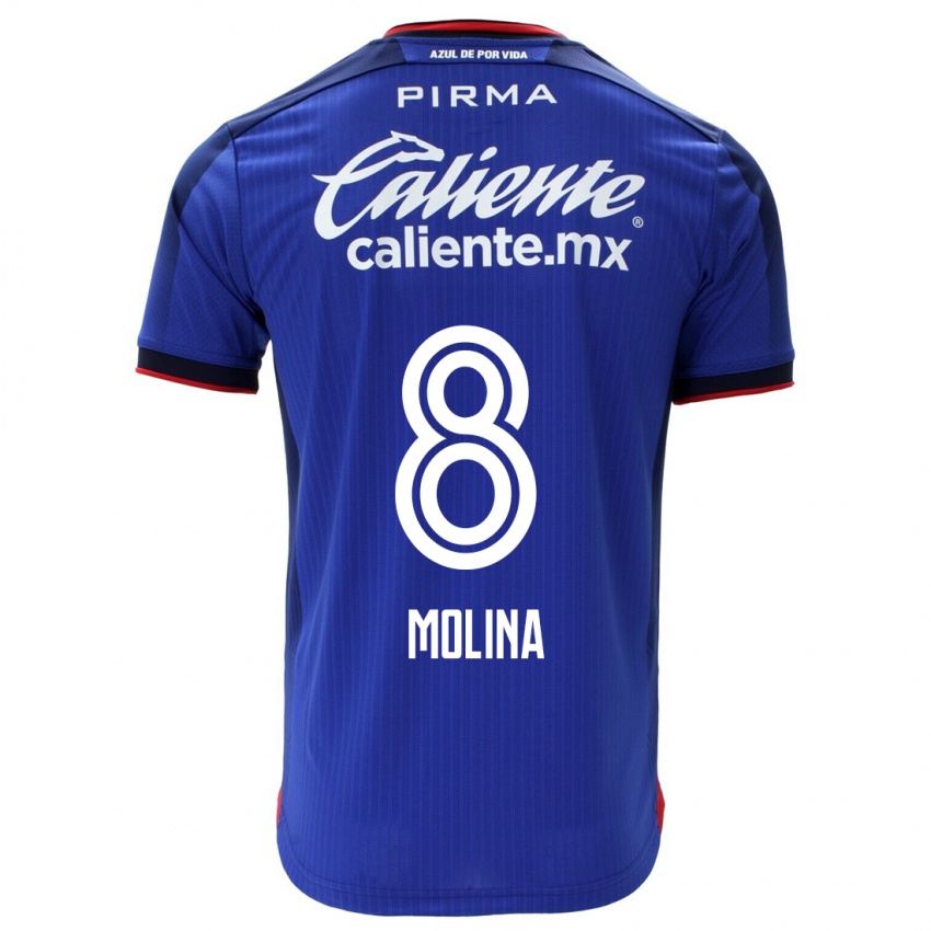 Barn Dalia Molina #8 Blå Hjemmetrøye Drakt Trøye 2023/24 Skjorter T-Skjorte