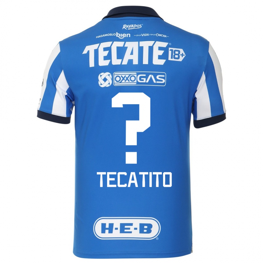 Barn Tecatito #0 Blå Hvit Hjemmetrøye Drakt Trøye 2023/24 Skjorter T-Skjorte