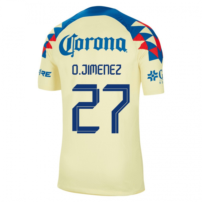 Barn Oscar Jimenez #27 Gul Hjemmetrøye Drakt Trøye 2023/24 Skjorter T-Skjorte