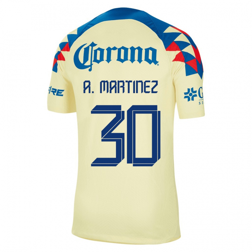 Barn Arturo Martínez #30 Gul Hjemmetrøye Drakt Trøye 2023/24 Skjorter T-Skjorte