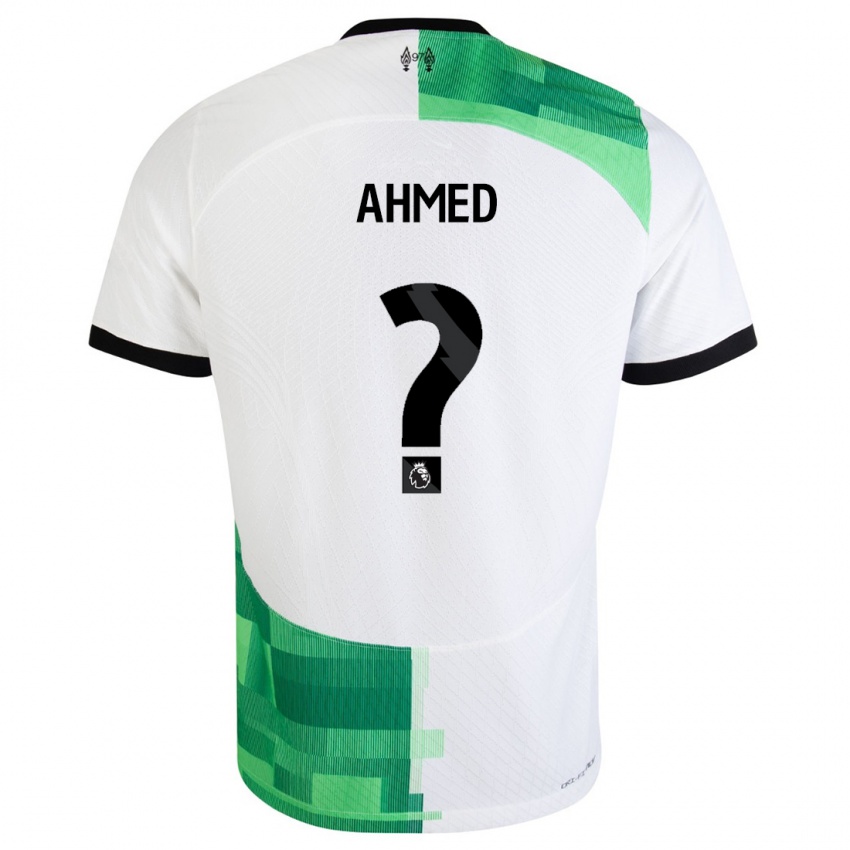 Barn Karim Ahmed #0 Hvit Grønn Bortetrøye Drakt Trøye 2023/24 Skjorter T-Skjorte