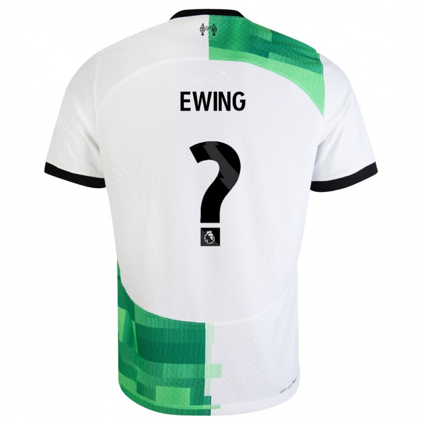 Barn Clae Ewing #0 Hvit Grønn Bortetrøye Drakt Trøye 2023/24 Skjorter T-Skjorte