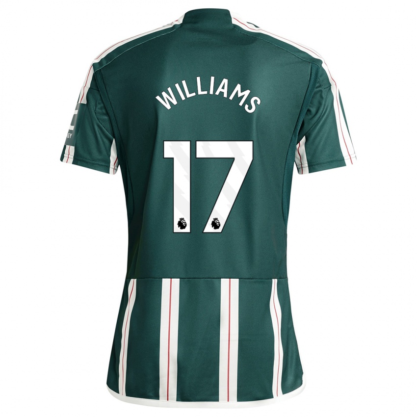 Barn Rachel Williams #17 Mørk Grønn Bortetrøye Drakt Trøye 2023/24 Skjorter T-Skjorte