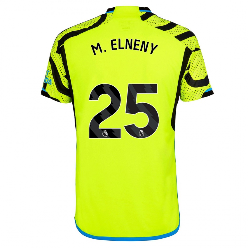 Barn Mohamed Elneny #25 Gul Bortetrøye Drakt Trøye 2023/24 Skjorter T-Skjorte