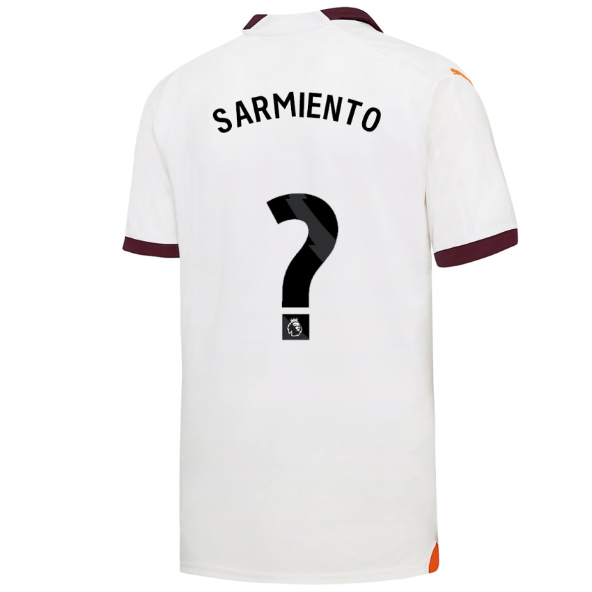 Barn Darío Sarmiento #0 Hvit Bortetrøye Drakt Trøye 2023/24 Skjorter T-Skjorte