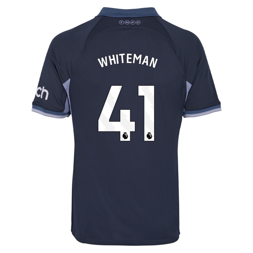 Barn Alfie Whiteman #41 Mørke Blå Bortetrøye Drakt Trøye 2023/24 Skjorter T-Skjorte
