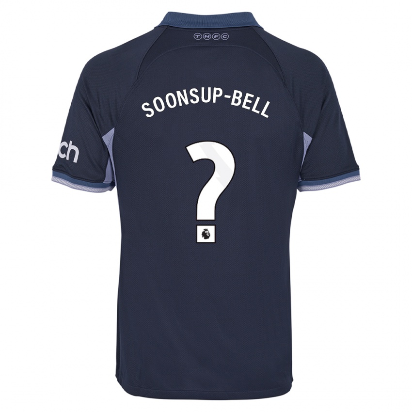 Barn Jude Soonsup-Bell #0 Mørke Blå Bortetrøye Drakt Trøye 2023/24 Skjorter T-Skjorte