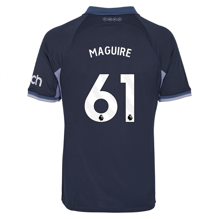Barn Aaron Maguire #61 Mørke Blå Bortetrøye Drakt Trøye 2023/24 Skjorter T-Skjorte