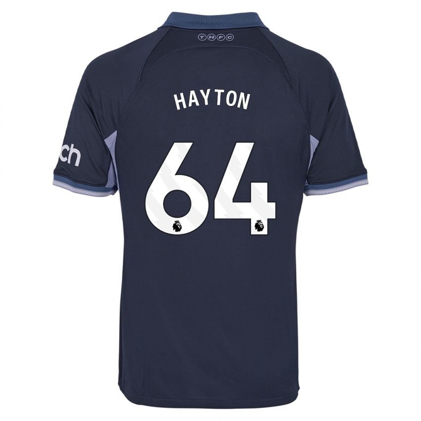 Barn Adam Hayton #64 Mørke Blå Bortetrøye Drakt Trøye 2023/24 Skjorter T-Skjorte