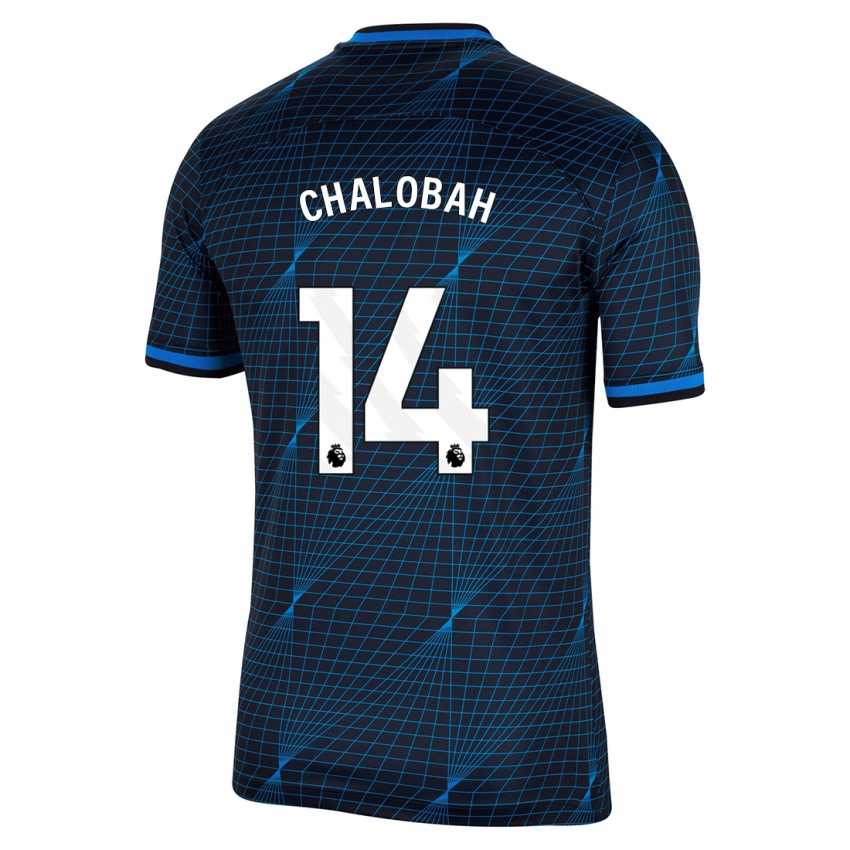 Barn Trevoh Chalobah #14 Mørke Blå Bortetrøye Drakt Trøye 2023/24 Skjorter T-Skjorte