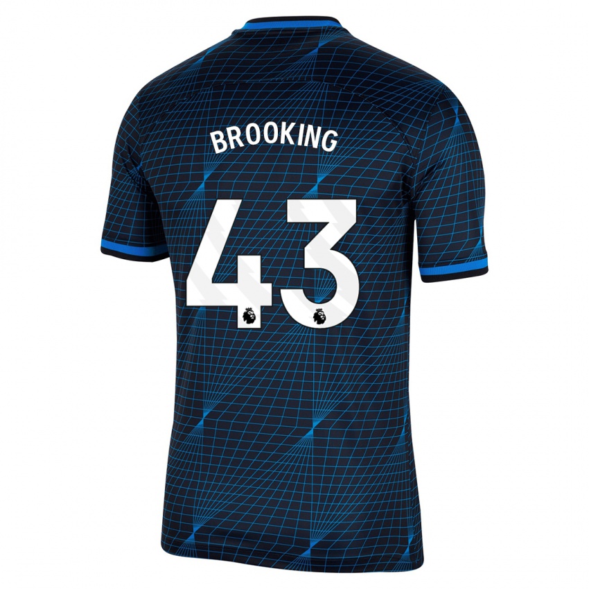 Barn Josh Brooking #43 Mørke Blå Bortetrøye Drakt Trøye 2023/24 Skjorter T-Skjorte