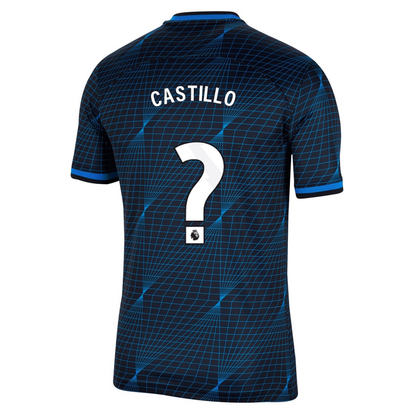 Barn Juan Castillo #0 Mørke Blå Bortetrøye Drakt Trøye 2023/24 Skjorter T-Skjorte