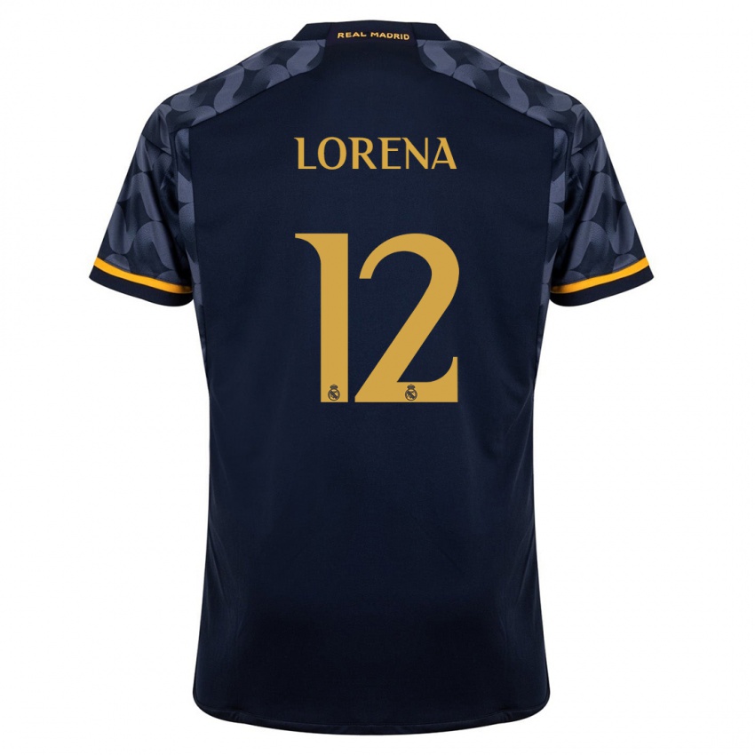 Barn Lorena Navarro #12 Mørke Blå Bortetrøye Drakt Trøye 2023/24 Skjorter T-Skjorte