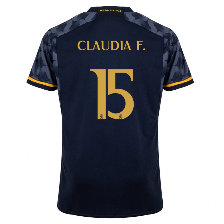 Barn Claudia Florentino #15 Mørke Blå Bortetrøye Drakt Trøye 2023/24 Skjorter T-Skjorte