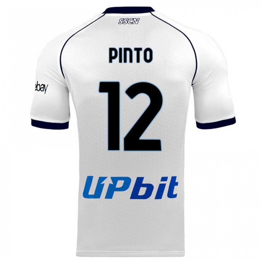 Barn Ciro Pinto #12 Hvit Bortetrøye Drakt Trøye 2023/24 Skjorter T-Skjorte