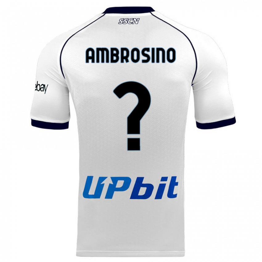 Barn Ambrosino #0 Hvit Bortetrøye Drakt Trøye 2023/24 Skjorter T-Skjorte