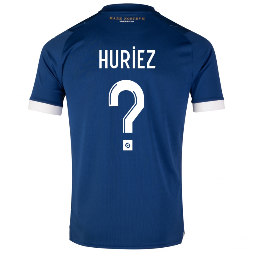 Barn Evan Huriez #0 Mørke Blå Bortetrøye Drakt Trøye 2023/24 Skjorter T-Skjorte