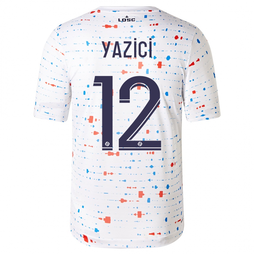 Barn Yusuf Yazici #12 Hvit Bortetrøye Drakt Trøye 2023/24 Skjorter T-Skjorte