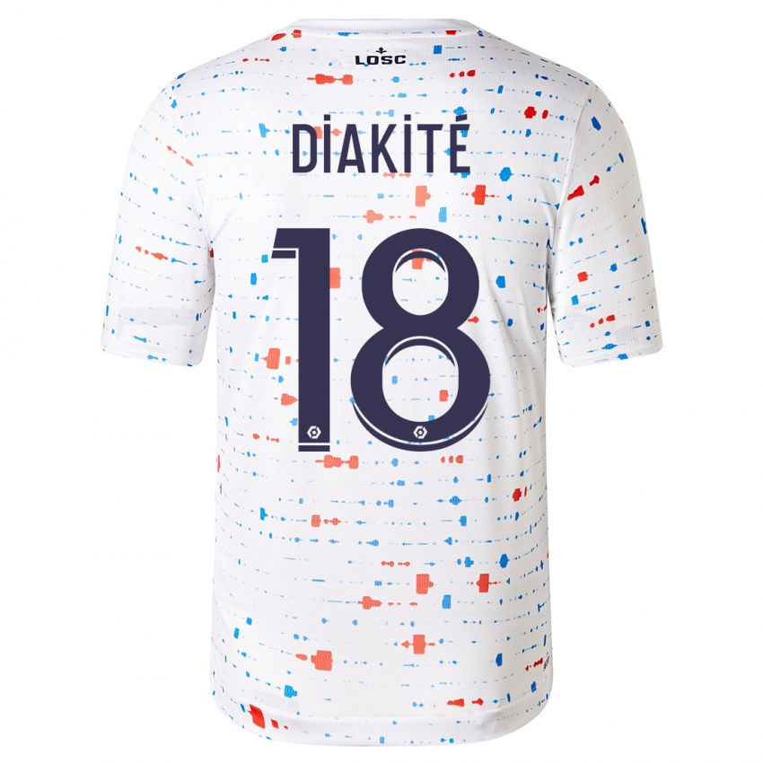 Barn Bafodé Diakité #18 Hvit Bortetrøye Drakt Trøye 2023/24 Skjorter T-Skjorte