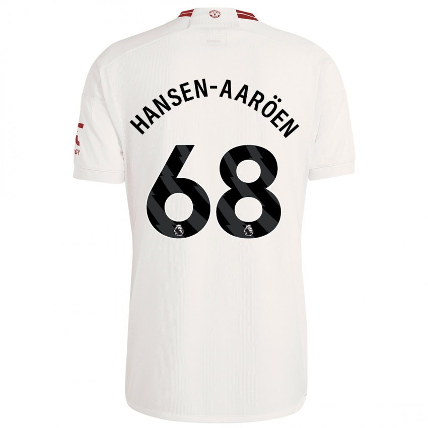 Barn Isak Hansen-Aaröen #68 Hvit Tredje Sett Drakt Trøye 2023/24 Skjorter T-Skjorte