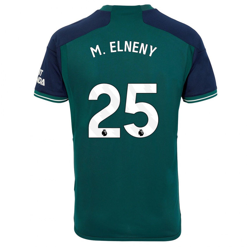 Barn Mohamed Elneny #25 Grønn Tredje Sett Drakt Trøye 2023/24 Skjorter T-Skjorte