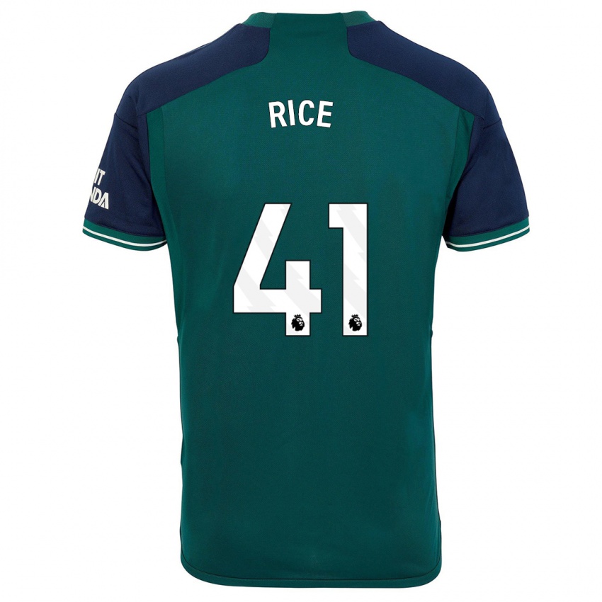 Barn Declan Rice #41 Grønn Tredje Sett Drakt Trøye 2023/24 Skjorter T-Skjorte