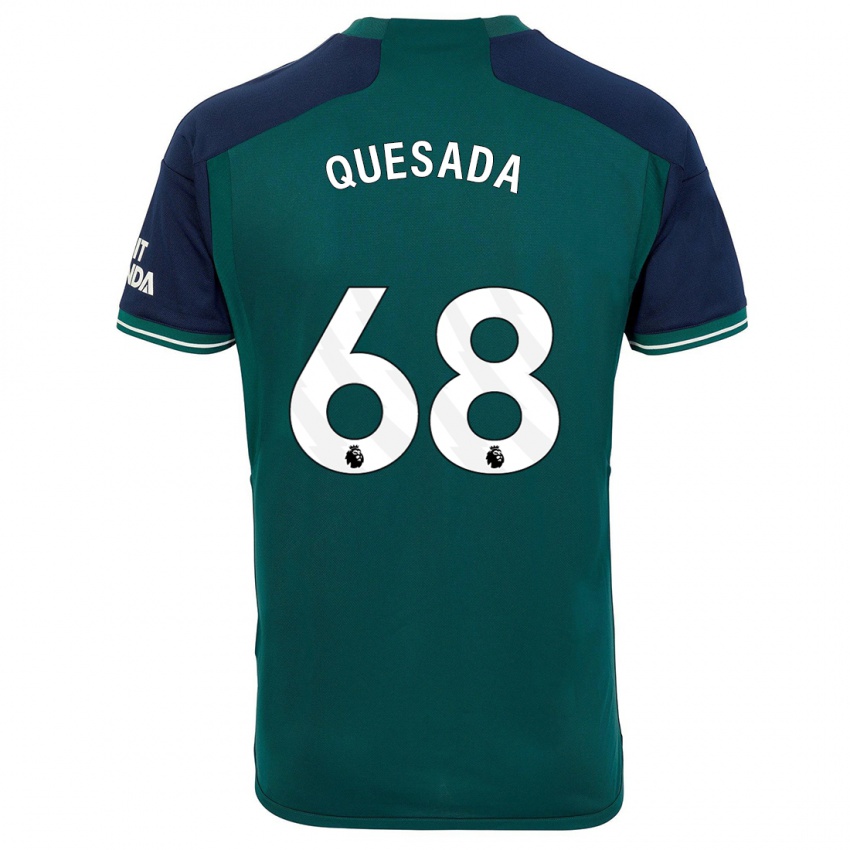 Barn Elián Quesada #68 Grønn Tredje Sett Drakt Trøye 2023/24 Skjorter T-Skjorte