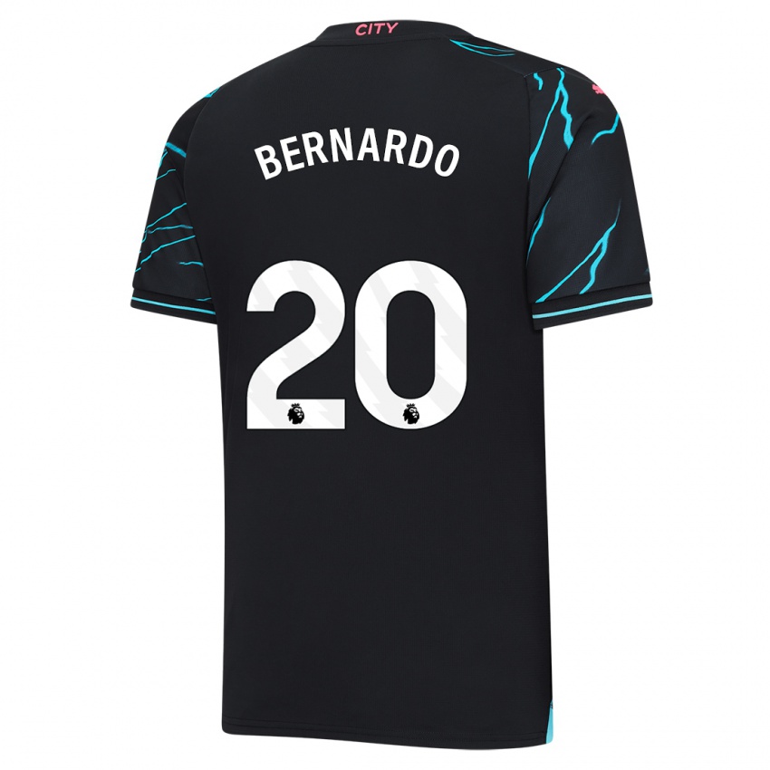 Barn Bernardo Silva #20 Mørke Blå Tredje Sett Drakt Trøye 2023/24 Skjorter T-Skjorte