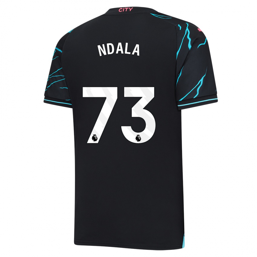 Barn Joel Ndala #73 Mørke Blå Tredje Sett Drakt Trøye 2023/24 Skjorter T-Skjorte