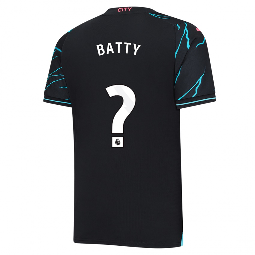 Barn Daniel Batty #0 Mørke Blå Tredje Sett Drakt Trøye 2023/24 Skjorter T-Skjorte
