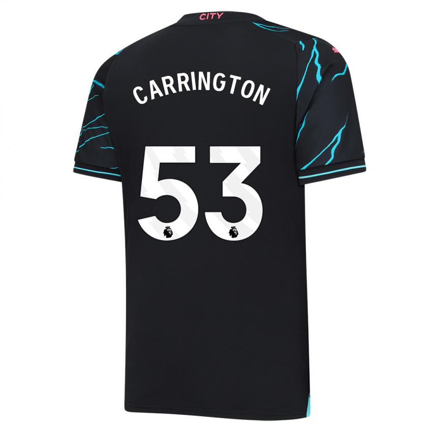 Barn Ezra Carrington #53 Mørke Blå Tredje Sett Drakt Trøye 2023/24 Skjorter T-Skjorte