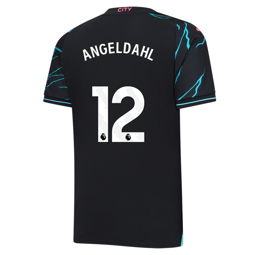 Barn Filippa Angeldahl #12 Mørke Blå Tredje Sett Drakt Trøye 2023/24 Skjorter T-Skjorte