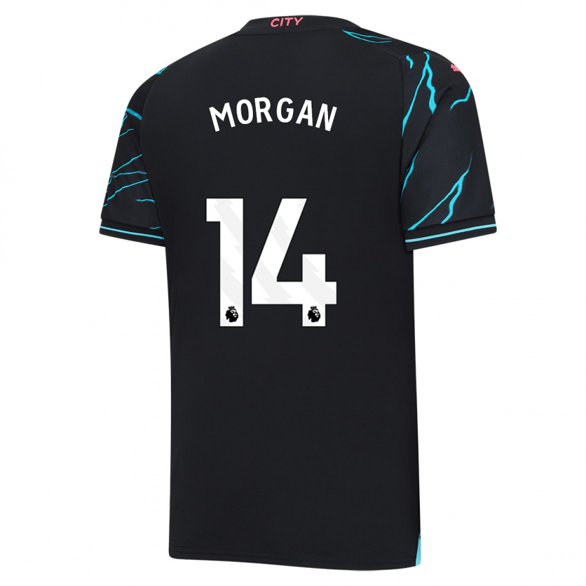 Barn Esme Morgan #14 Mørke Blå Tredje Sett Drakt Trøye 2023/24 Skjorter T-Skjorte