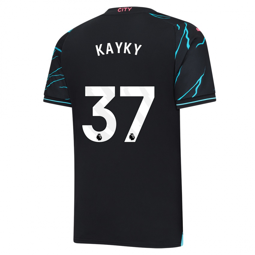 Barn Kayky #37 Mørke Blå Tredje Sett Drakt Trøye 2023/24 Skjorter T-Skjorte