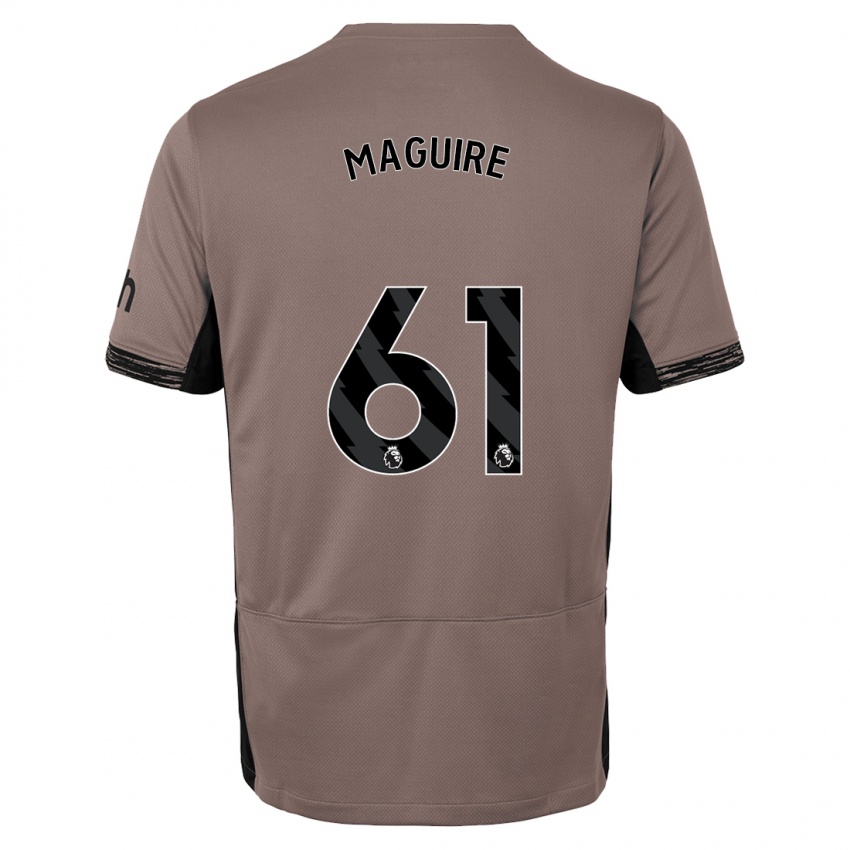 Barn Aaron Maguire #61 Mørk Beige Tredje Sett Drakt Trøye 2023/24 Skjorter T-Skjorte