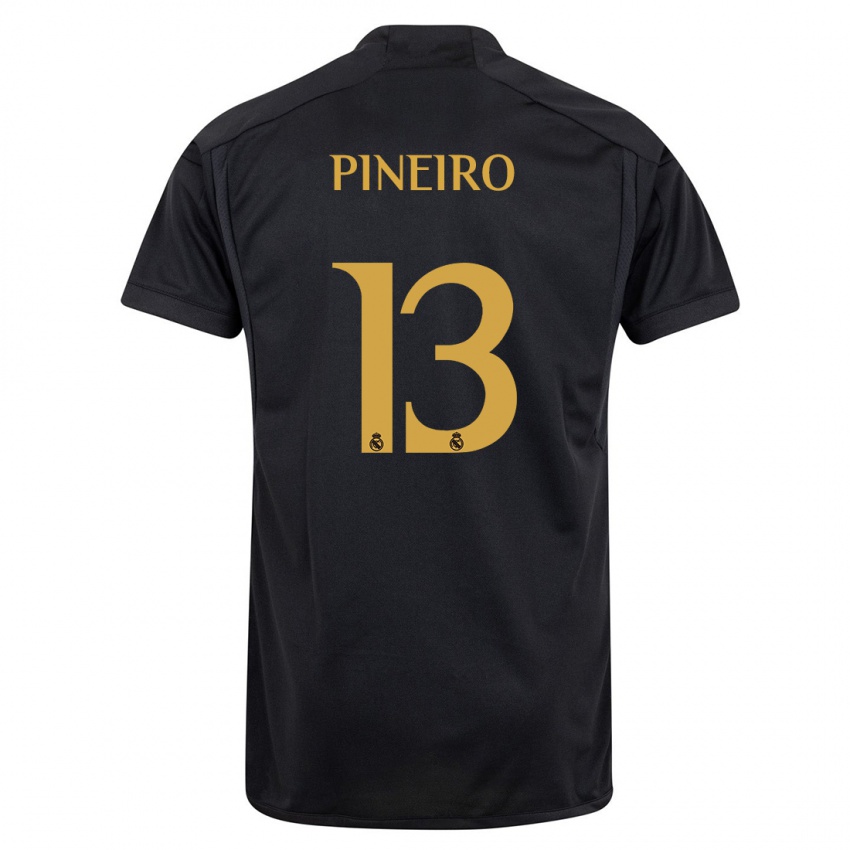 Barn Diego Pineiro #13 Svart Tredje Sett Drakt Trøye 2023/24 Skjorter T-Skjorte