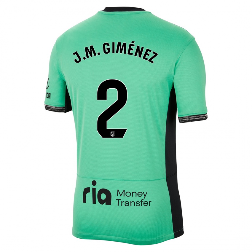 Barn Jose Maria Gimenez #2 Vårgrønn Tredje Sett Drakt Trøye 2023/24 Skjorter T-Skjorte