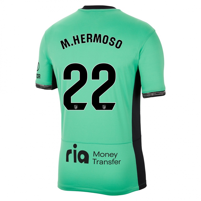 Barn Mario Hermoso #22 Vårgrønn Tredje Sett Drakt Trøye 2023/24 Skjorter T-Skjorte
