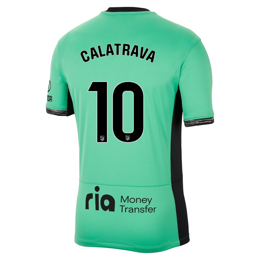 Barn Álex Calatrava #10 Vårgrønn Tredje Sett Drakt Trøye 2023/24 Skjorter T-Skjorte