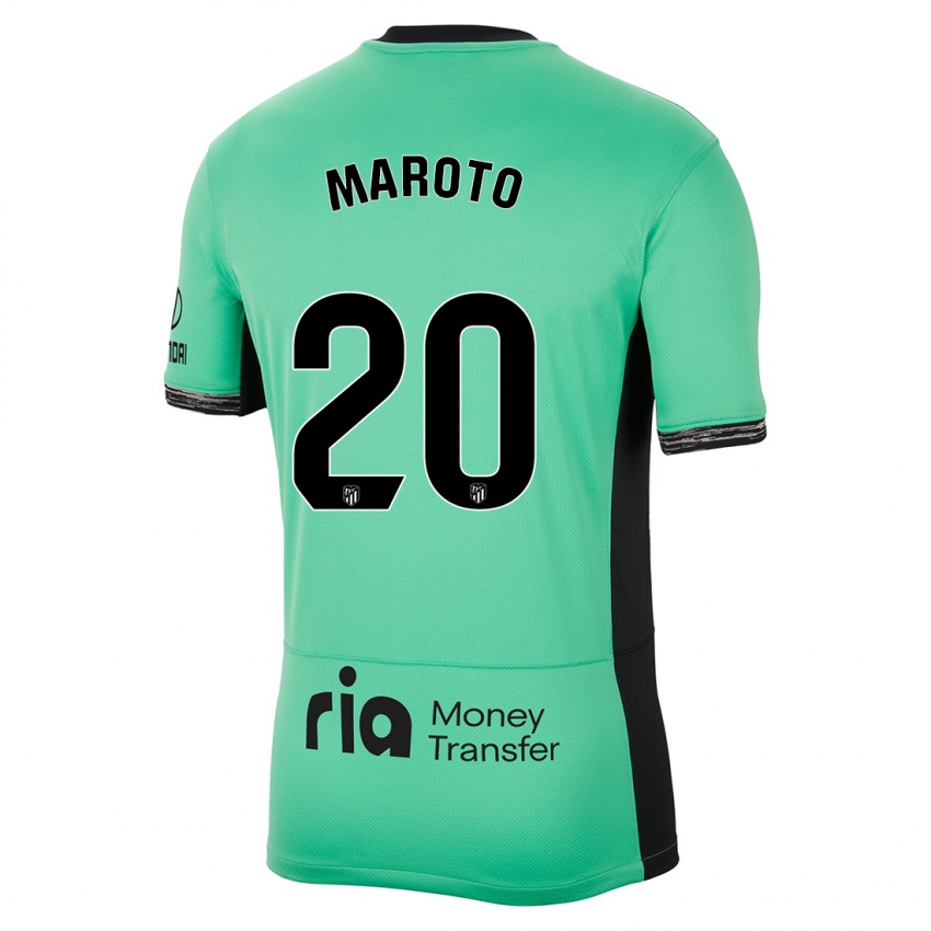 Barn Mario Maroto #20 Vårgrønn Tredje Sett Drakt Trøye 2023/24 Skjorter T-Skjorte