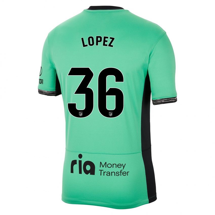 Barn David Lopez #36 Vårgrønn Tredje Sett Drakt Trøye 2023/24 Skjorter T-Skjorte
