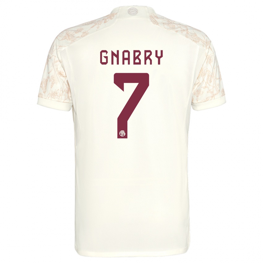 Barn Serge Gnabry #7 Off White Tredje Sett Drakt Trøye 2023/24 Skjorter T-Skjorte