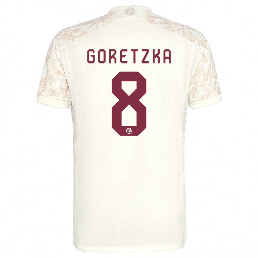 Barn Leon Goretzka #8 Off White Tredje Sett Drakt Trøye 2023/24 Skjorter T-Skjorte