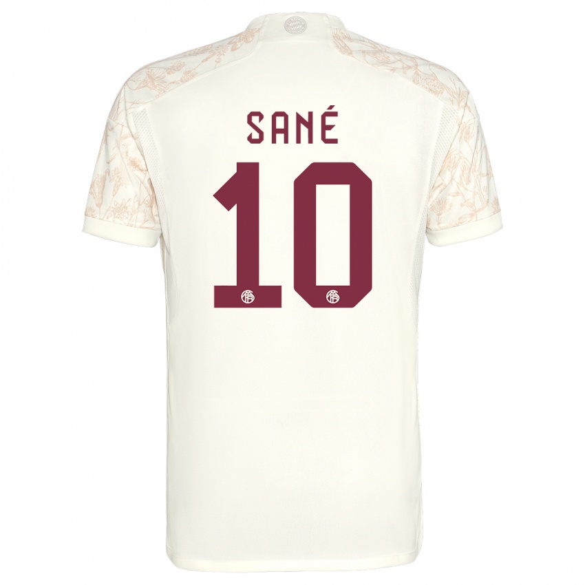 Barn Leroy Sane #10 Off White Tredje Sett Drakt Trøye 2023/24 Skjorter T-Skjorte