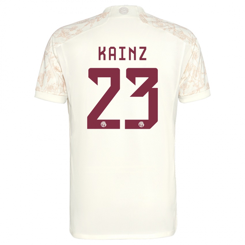 Barn Manuel Kainz #23 Off White Tredje Sett Drakt Trøye 2023/24 Skjorter T-Skjorte