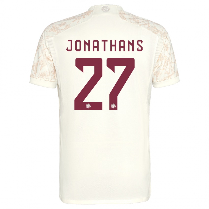 Barn David Jonathans #27 Off White Tredje Sett Drakt Trøye 2023/24 Skjorter T-Skjorte