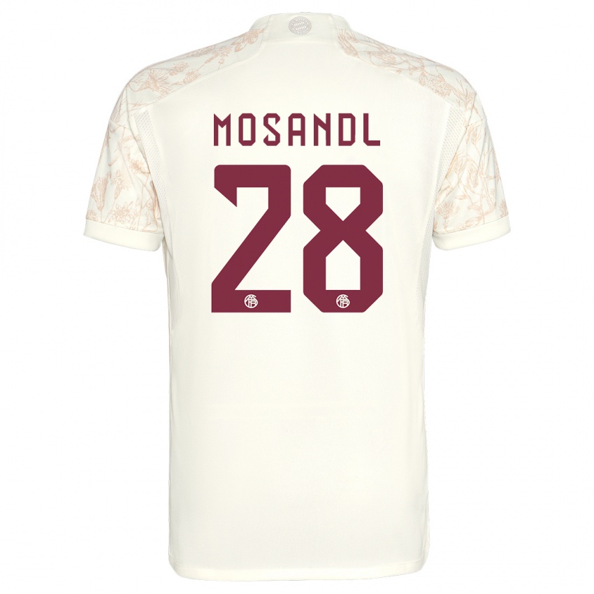 Barn Moritz Mosandl #28 Off White Tredje Sett Drakt Trøye 2023/24 Skjorter T-Skjorte