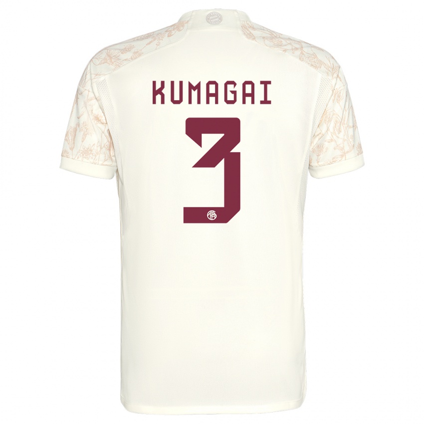 Barn Saki Kumagai #3 Off White Tredje Sett Drakt Trøye 2023/24 Skjorter T-Skjorte